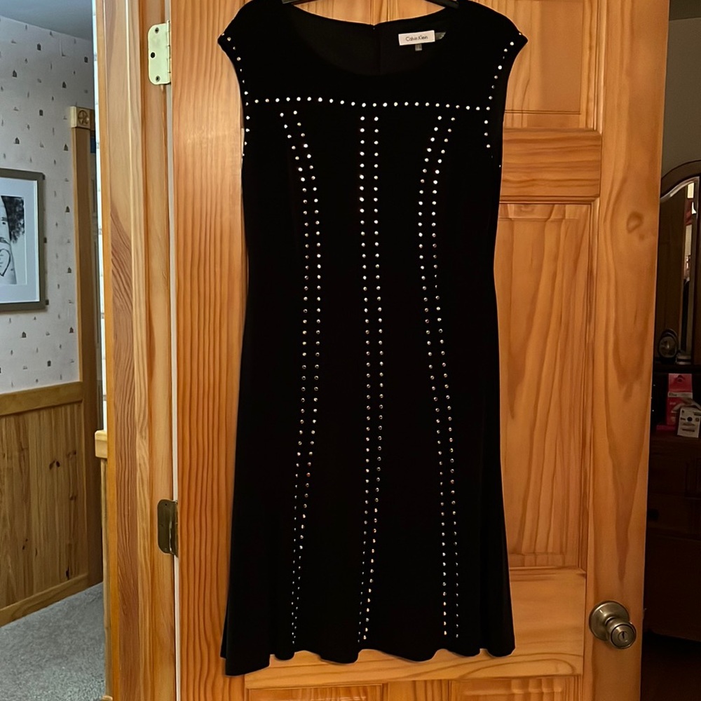 Gold studded Calvin Klein dress